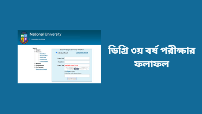 ডিগ্রি ৩য় বর্ষ পরীক্ষার ফলাফল