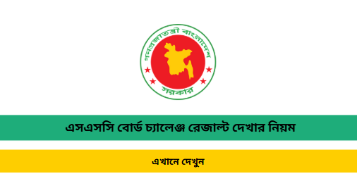 এসএসসি বোর্ড চ্যালেঞ্জ রেজাল্ট দেখার নিয়ম