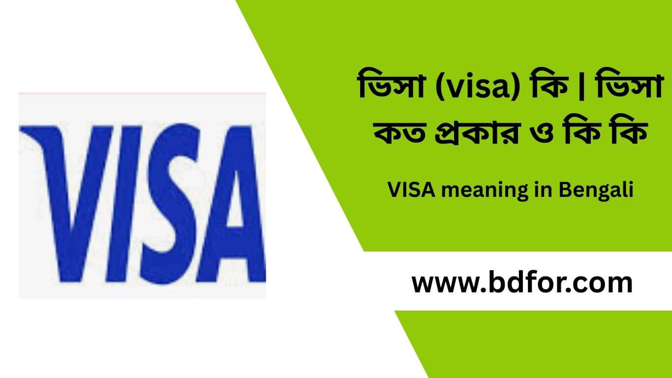 VISA meaning in Bengali